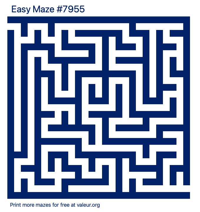 Free Printable Easy Maze number 7955