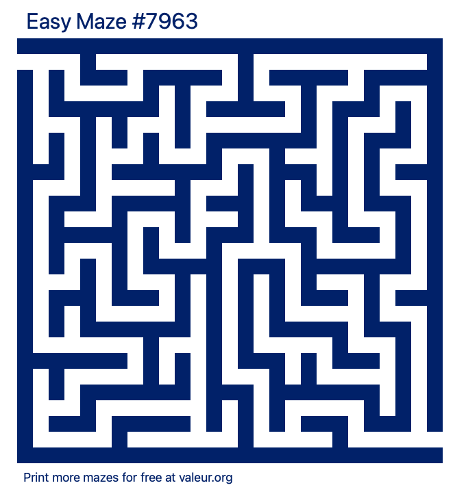 Free Printable Easy Maze number 7963