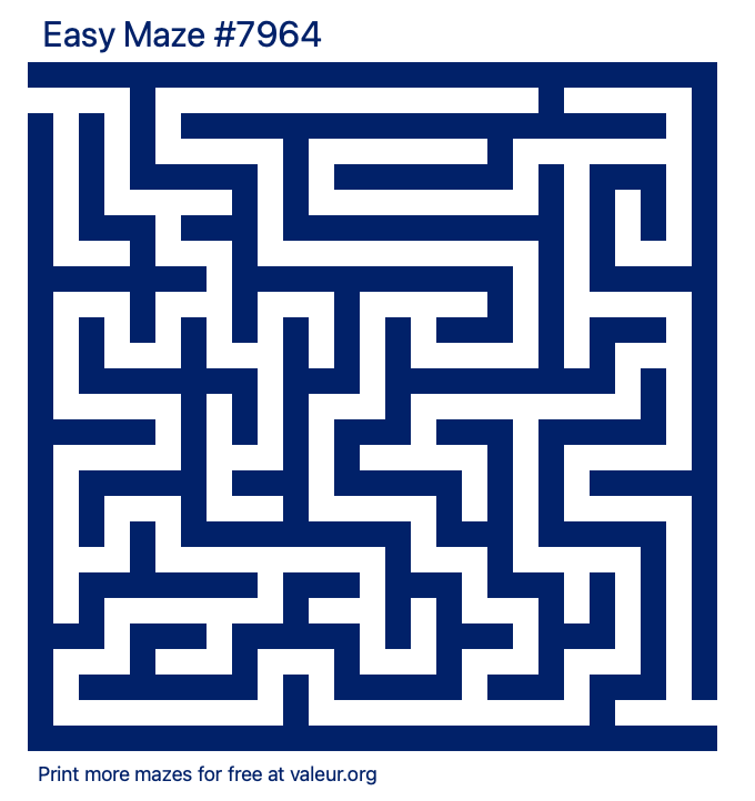 Free Printable Easy Maze number 7964