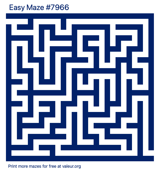 Free Printable Easy Maze number 7966