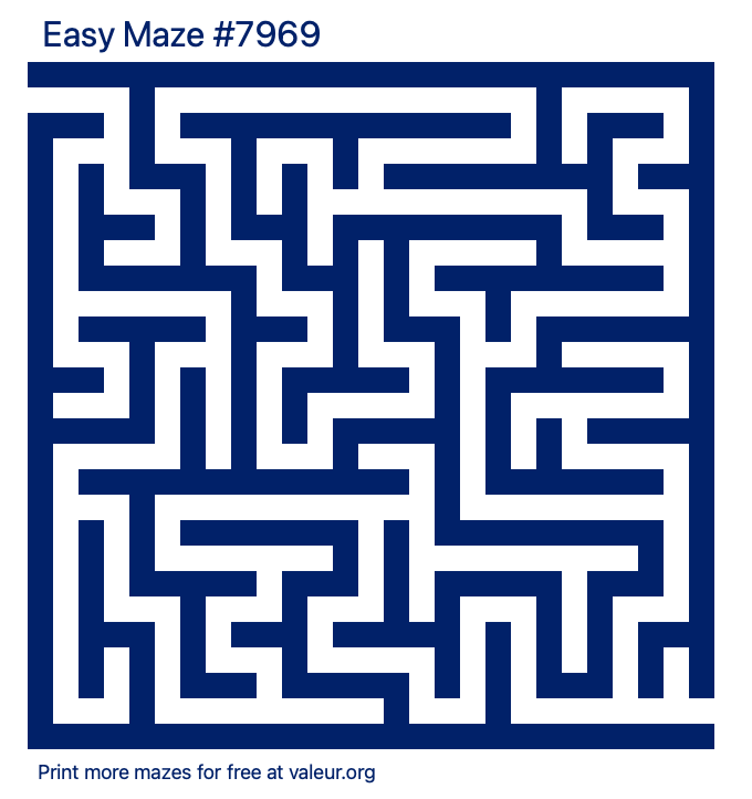 Free Printable Easy Maze number 7969