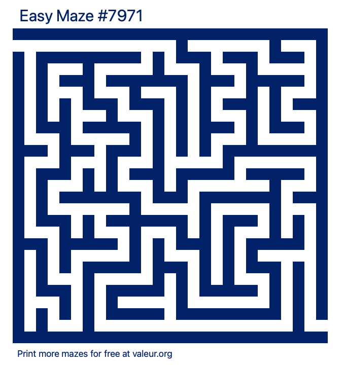 Free Printable Easy Maze number 7971