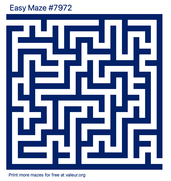 Free Printable Easy Maze number 7972