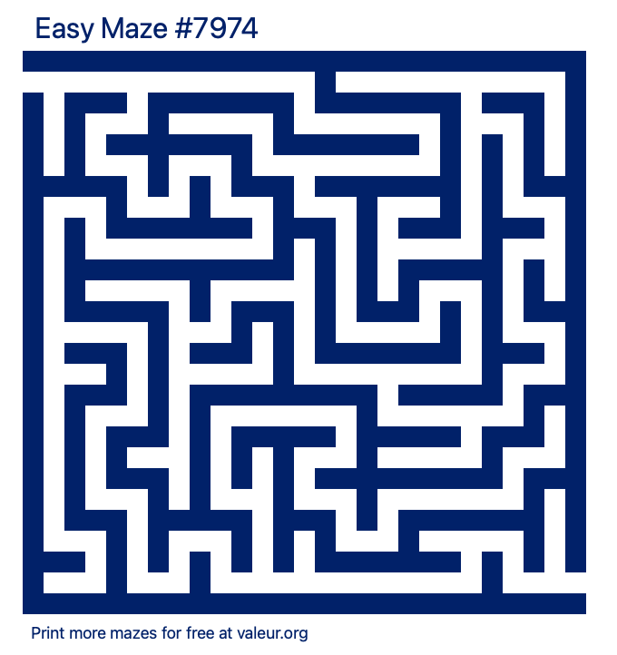 Free Printable Easy Maze number 7974