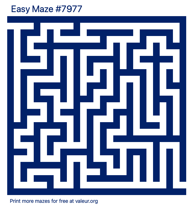 Free Printable Easy Maze number 7977