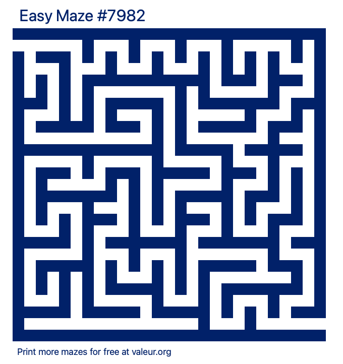 Free Printable Easy Maze number 7982