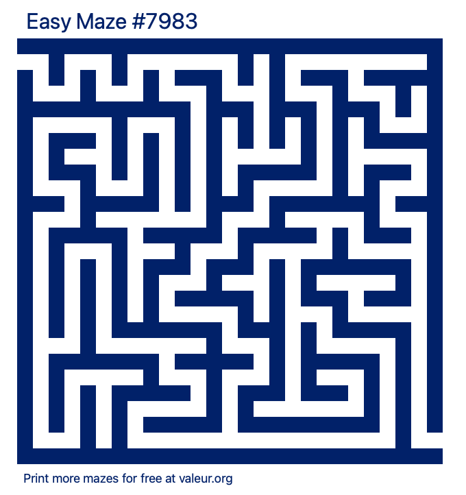 Free Printable Easy Maze number 7983