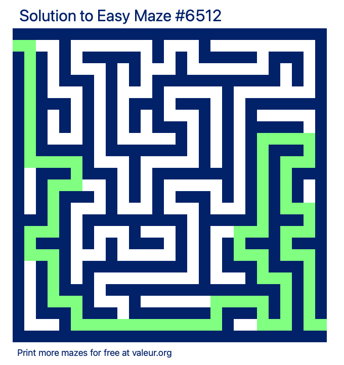 Free Printable Easy Maze with the Answer #6512
