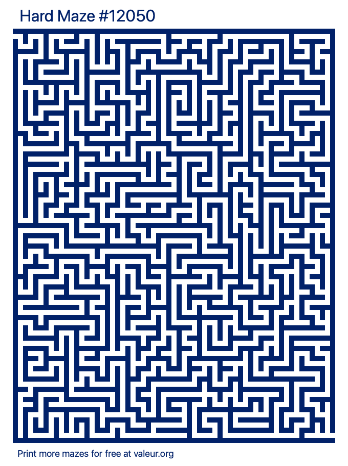 Free Printable Hard Maze number 12050