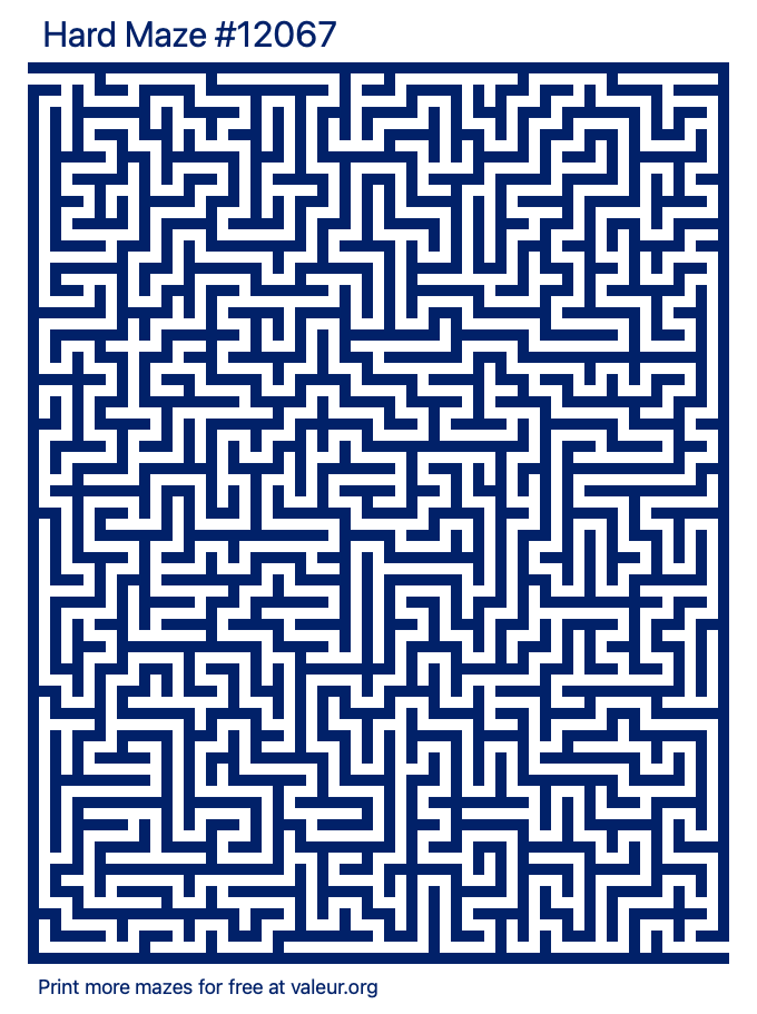 Free Printable Hard Maze number 12067