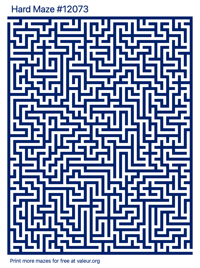 Free Printable Hard Maze number 12073