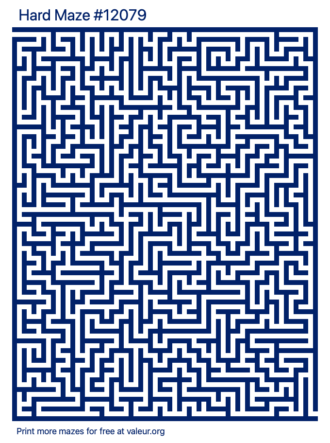 Free Printable Hard Maze number 12079