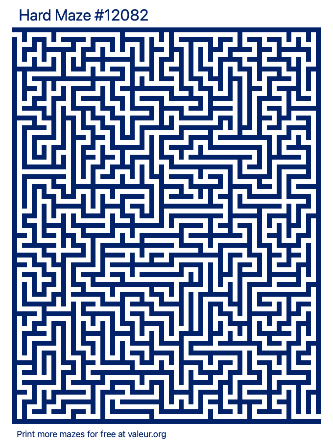 Free Printable Hard Maze number 12082