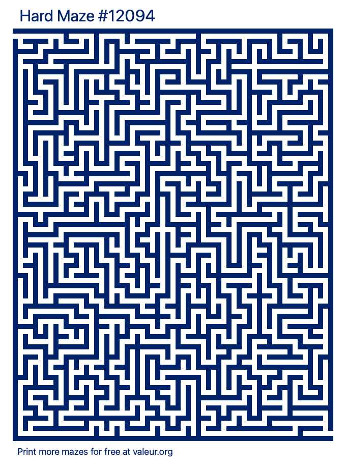 Free Printable Hard Maze with the Answer #12094