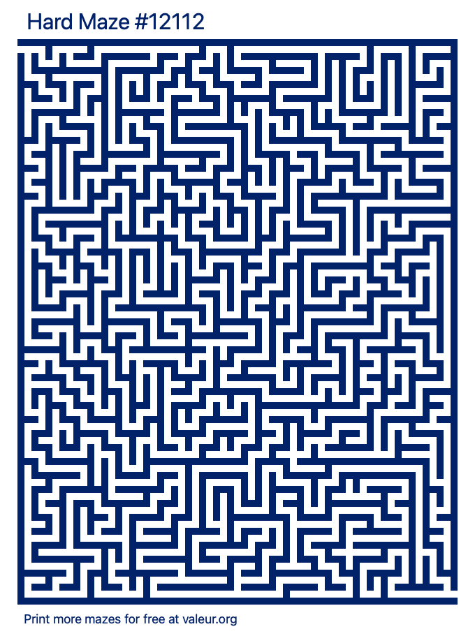 Free Printable Hard Maze number 12112