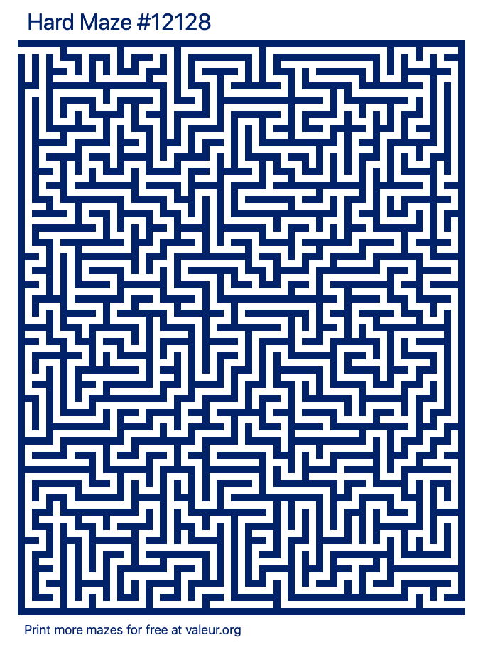 Free Printable Hard Maze number 12128