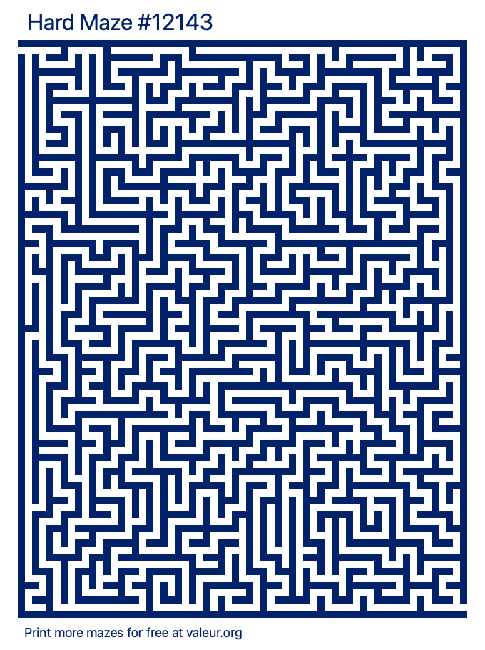 Free Printable Hard Maze number 12143