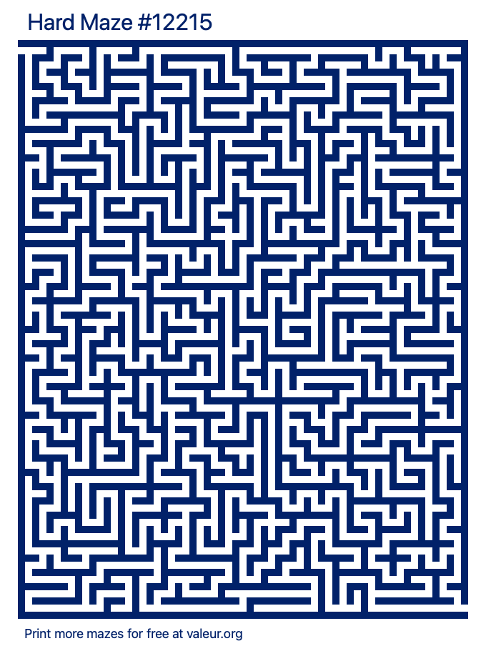 Free Printable Hard Maze number 12215