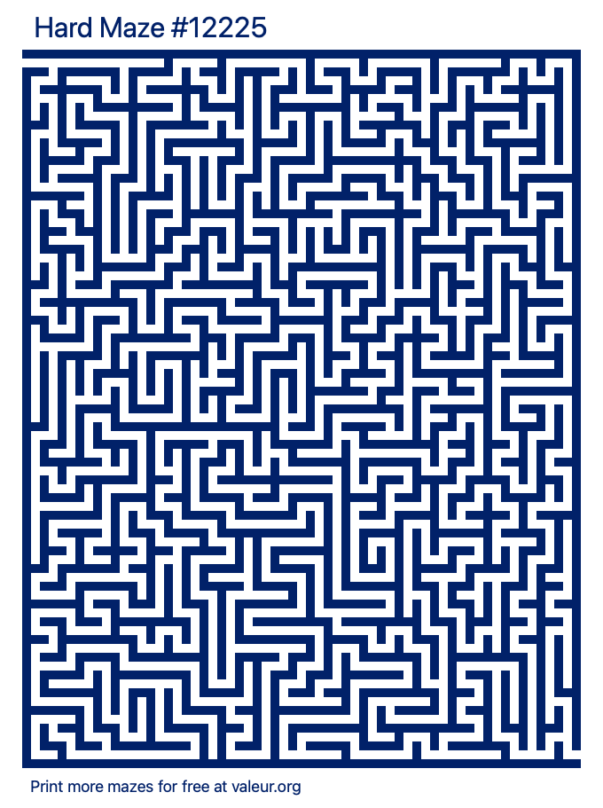Free Printable Hard Maze number 12225