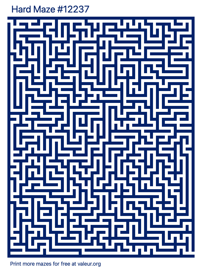 Free Printable Hard Maze number 12237