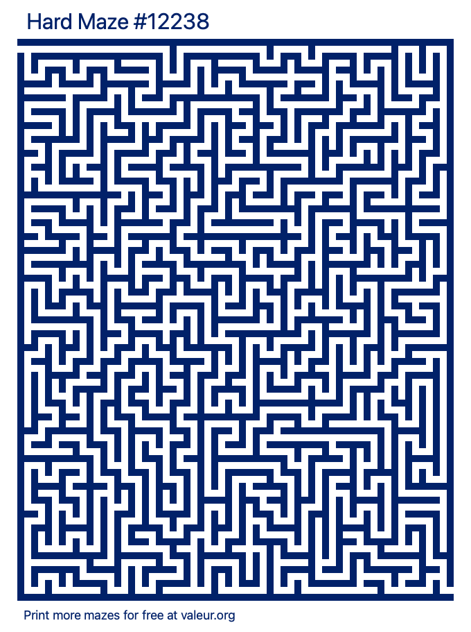 Free Printable Hard Maze number 12238