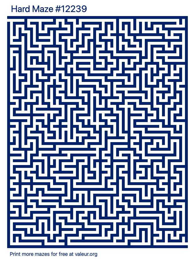 Free Printable Hard Maze number 12239