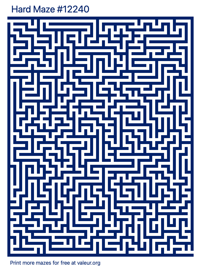 Free Printable Hard Maze number 12240