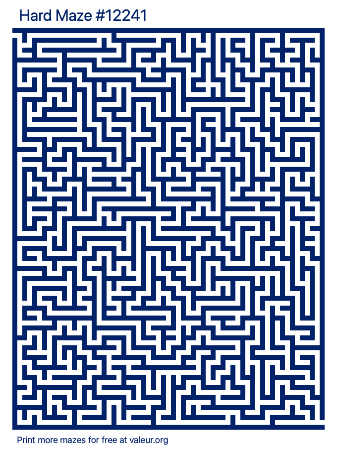 Free Printable Hard Maze number 12241