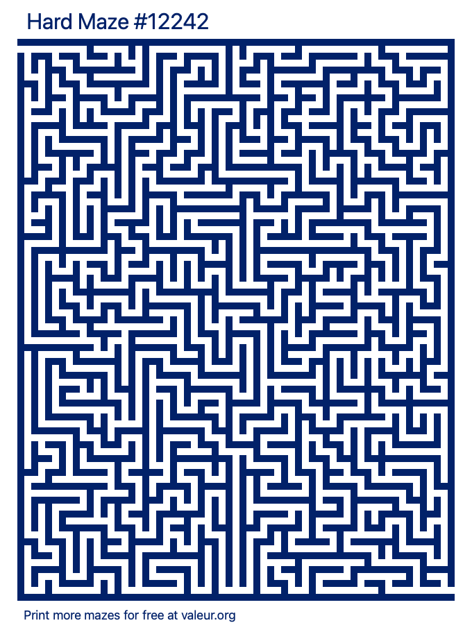 Free Printable Hard Maze number 12242