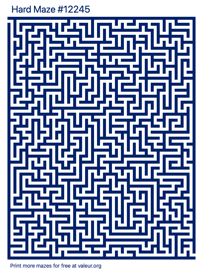 Free Printable Hard Maze number 12245