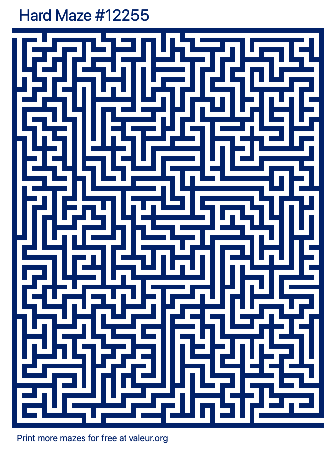 Free Printable Hard Maze number 12255