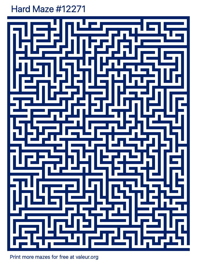 Free Printable Hard Maze number 12271