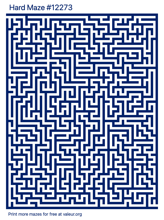 Free Printable Hard Maze number 12273