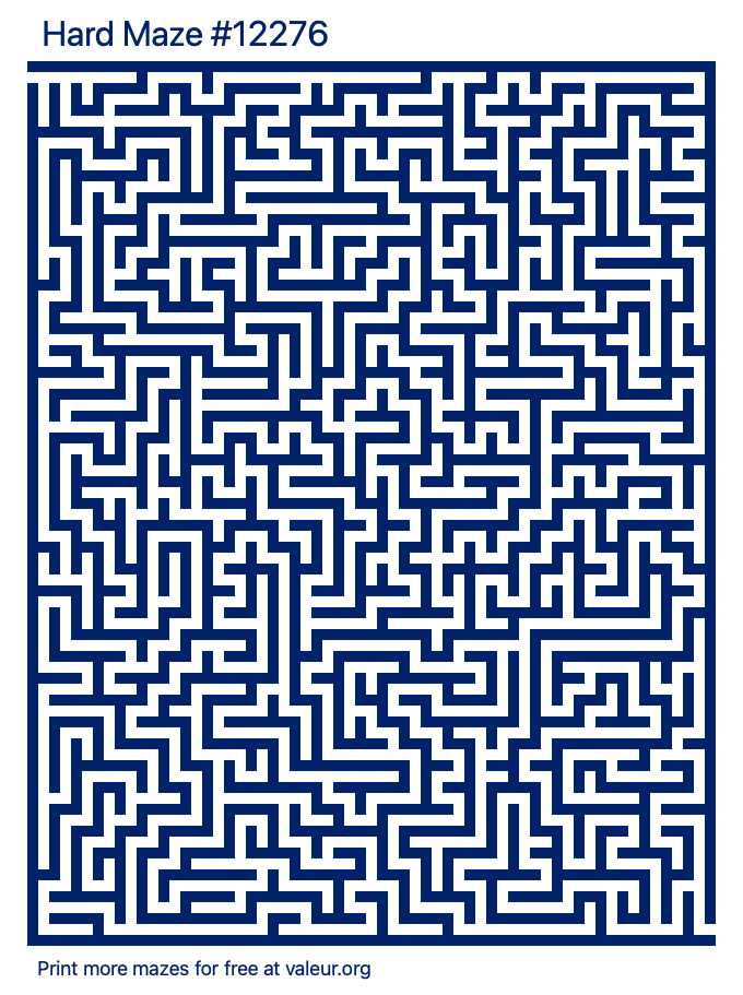 Free Printable Hard Maze number 12276