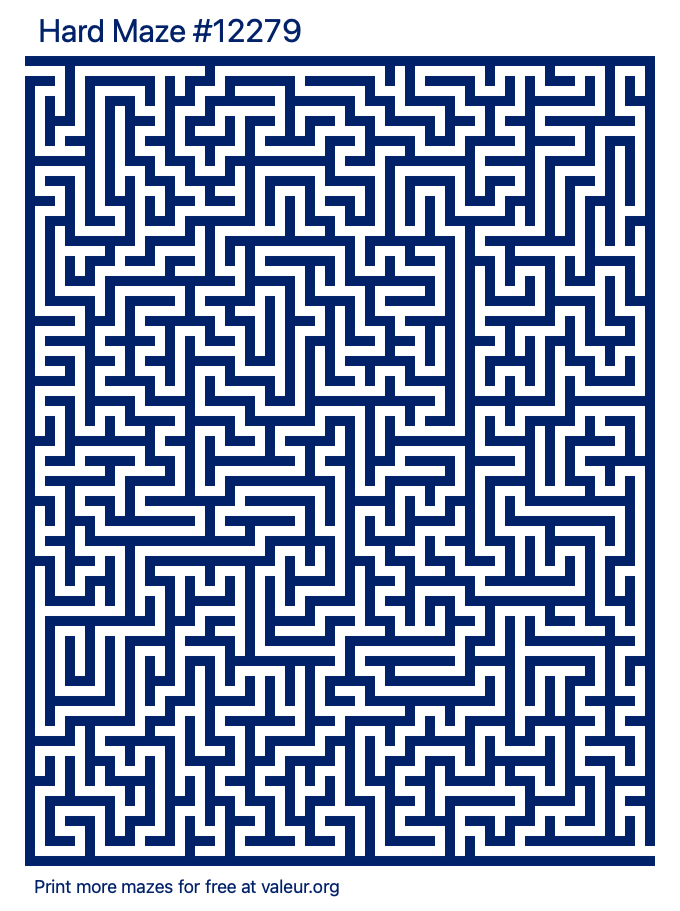 Free Printable Hard Maze number 12279