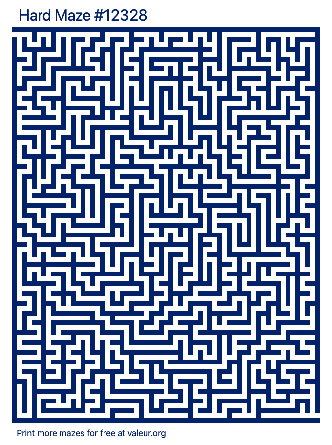 Free Printable Hard Maze number 12328