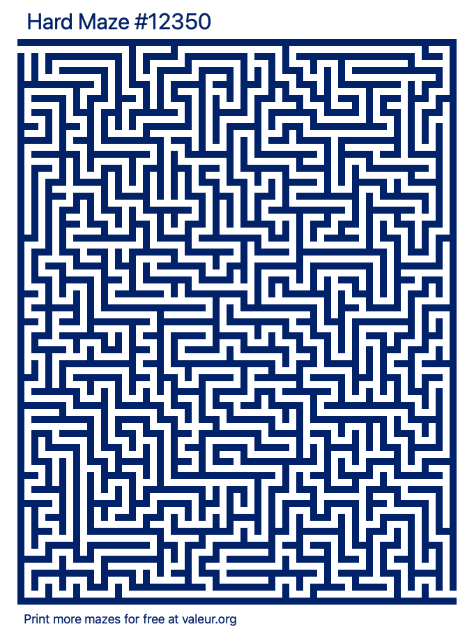 Free Printable Hard Maze number 12350