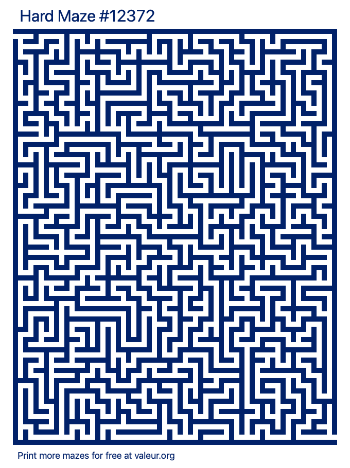 Free Printable Hard Maze number 12372