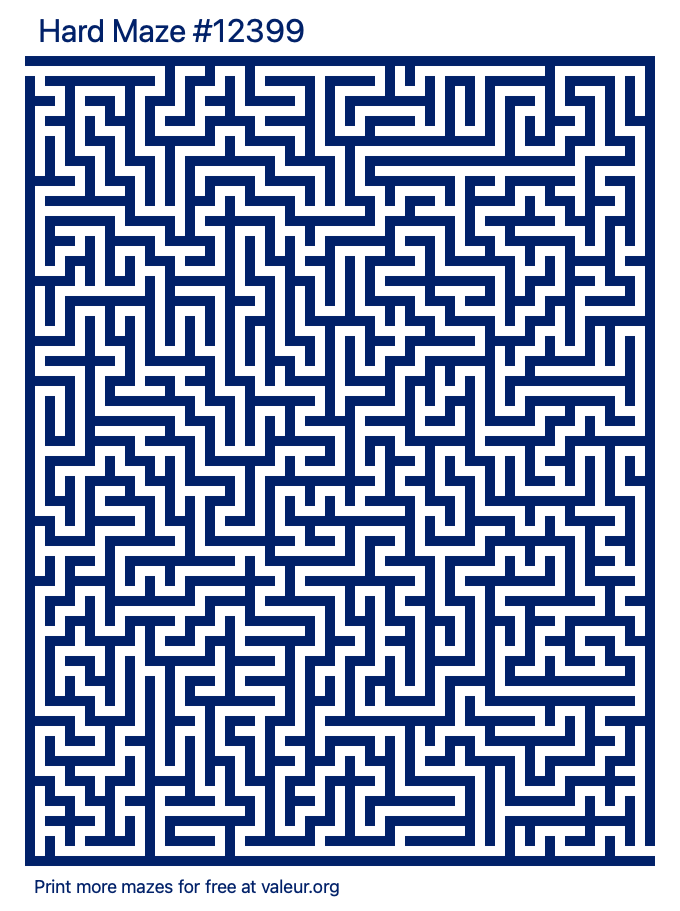 Free Printable Hard Maze number 12399