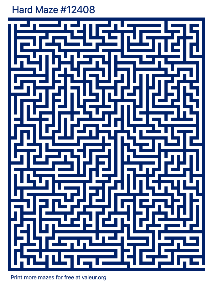 Free Printable Hard Maze number 12408