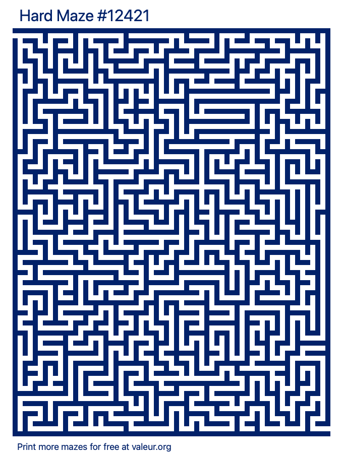 Free Printable Hard Maze number 12421