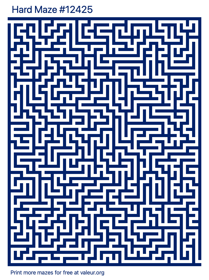 Free Printable Hard Maze number 12425