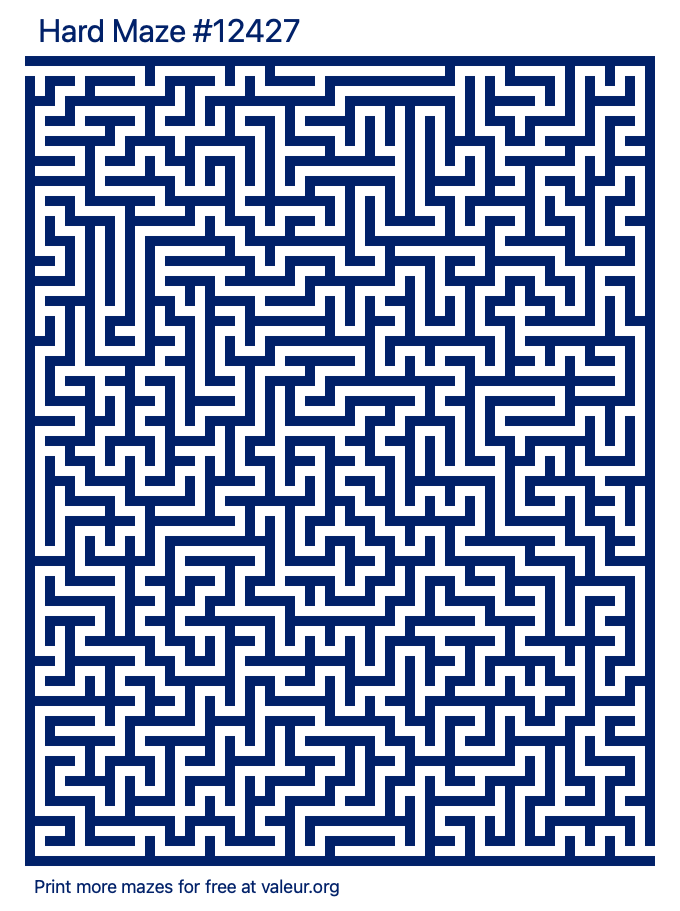 Free Printable Hard Maze number 12427