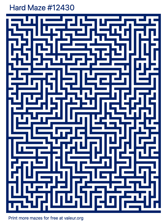 Free Printable Hard Maze number 12430