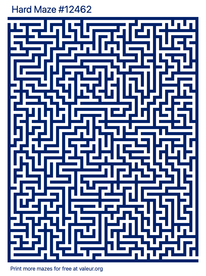 Free Printable Hard Maze number 12462