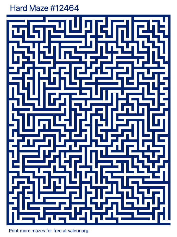 Free Printable Hard Maze number 12464