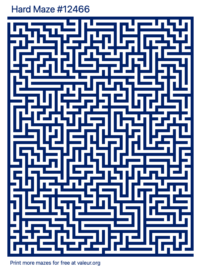Free Printable Hard Maze number 12466