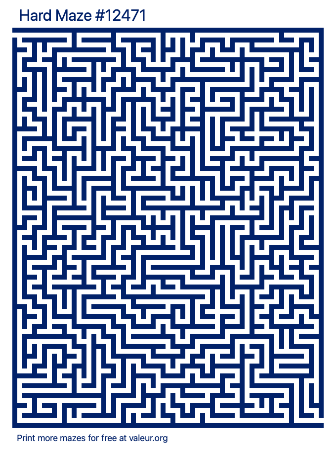 Free Printable Hard Maze with the Answer #12471