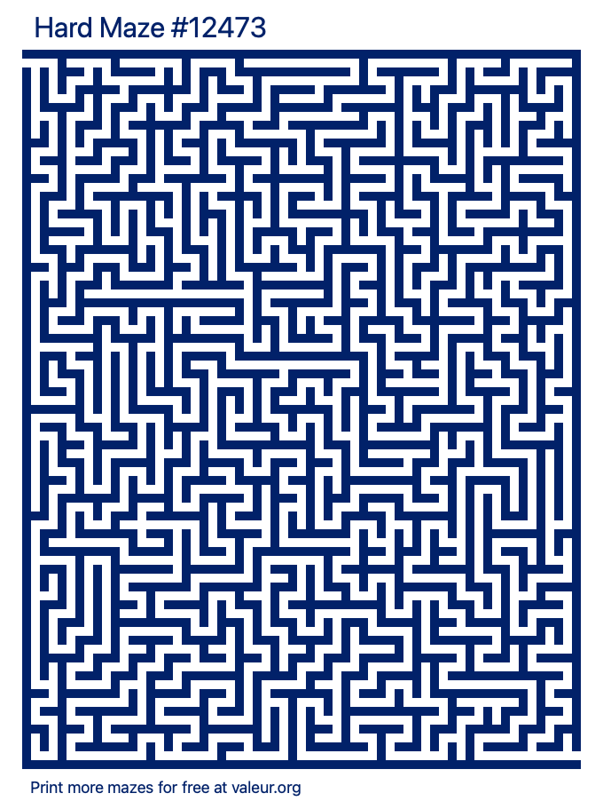 Free Printable Hard Maze number 12473