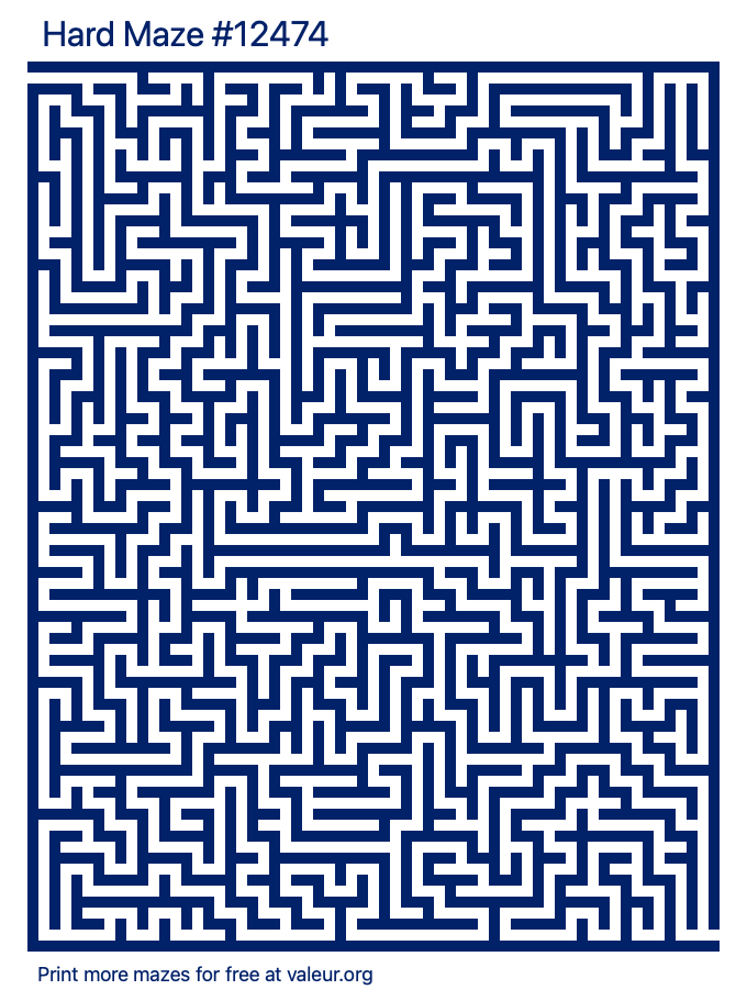 Free Printable Hard Maze number 12474